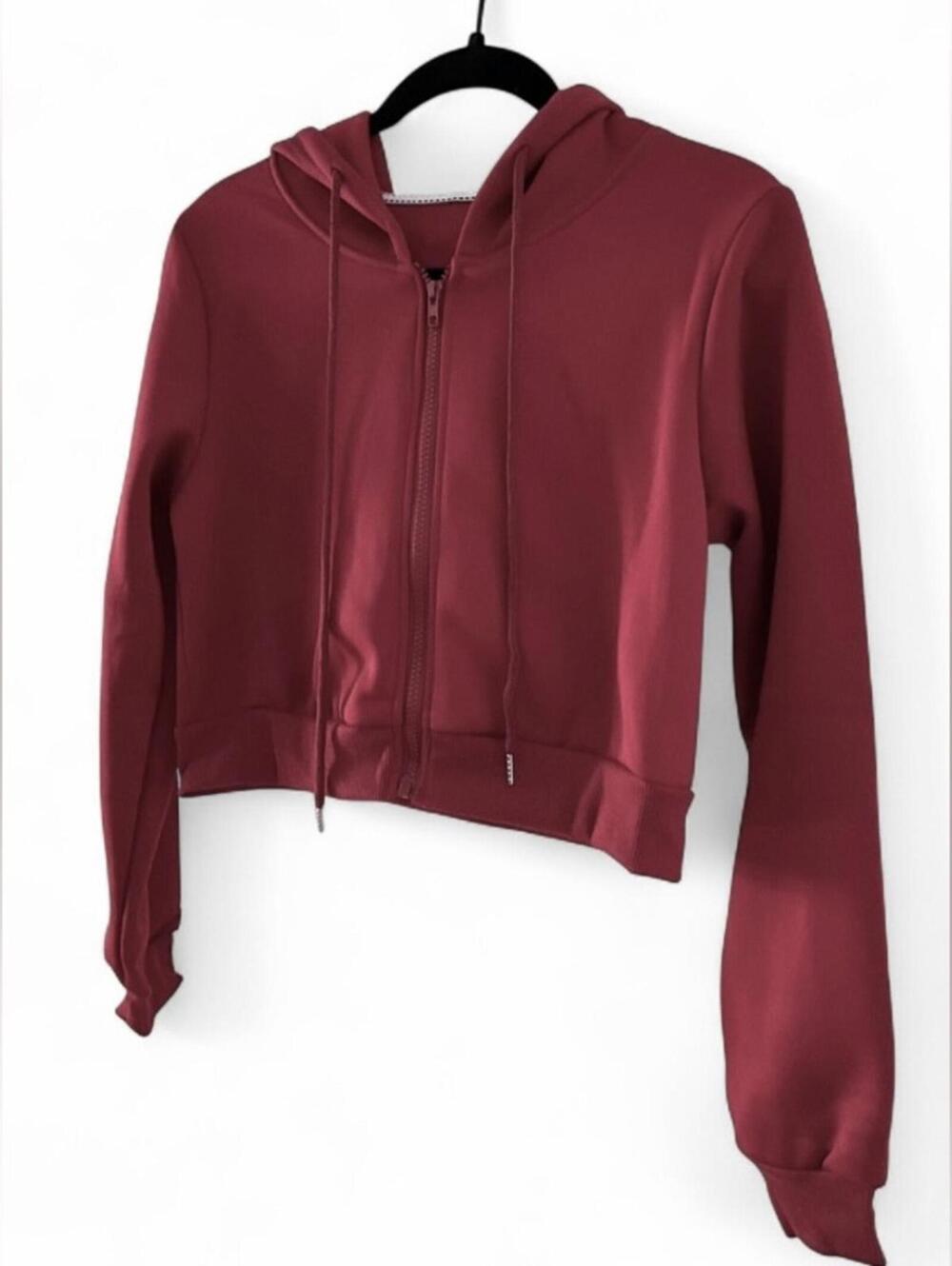 NWT Y2K Streetwear Cropped Zip Hoodie Athleisure 90s Graphic Sweatshirt Top - Picture 9 of 12